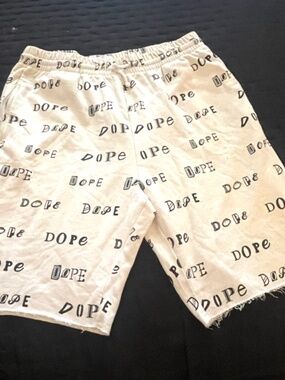 DOPE White Graphic Shorts